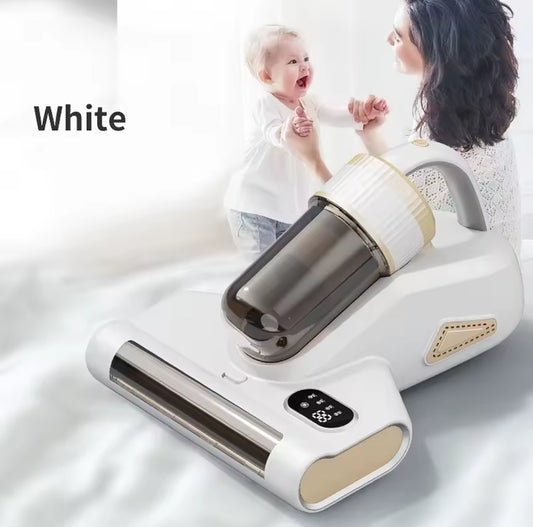 Aspirateur Anti-Acariens UV pour Matelas, puissant , sans Fil, Vibrant et Chauffant 70°C, Fonction Luminaire UV,