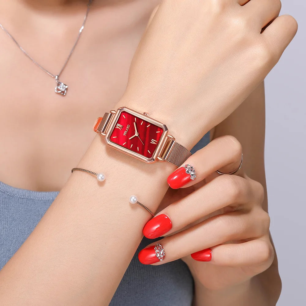 Ensemble de montre et bracelet pour femme élégant différentes couleurs