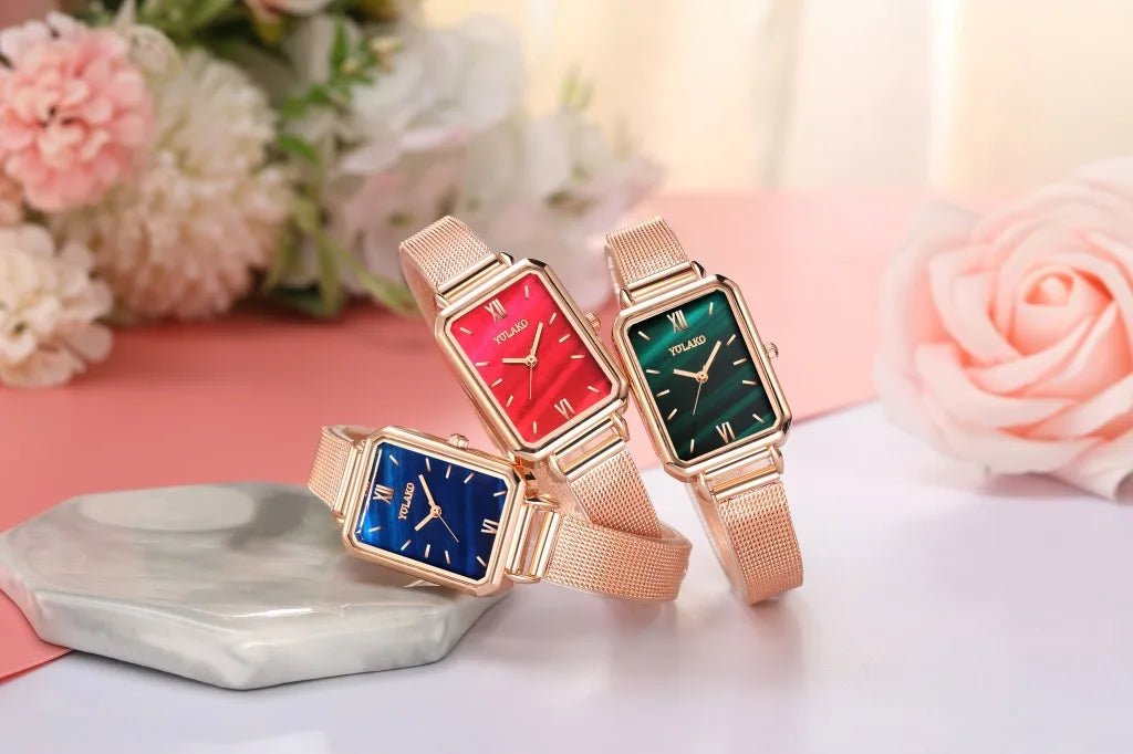 Ensemble de montre et bracelet pour femme élégant différentes couleurs