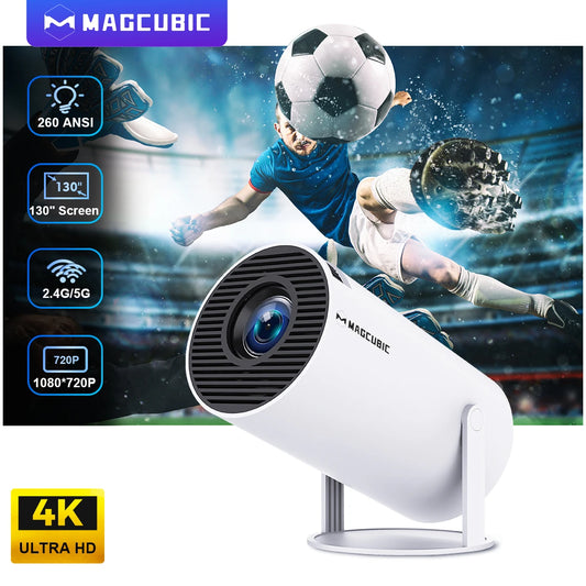 Projecteur Magcubic Android 11 4K 1280*720P HY300 Double Wifi 260ANSI 180°flexible BT5.0 Cinéma Extérieur Portable Projecteur HY300 Pro