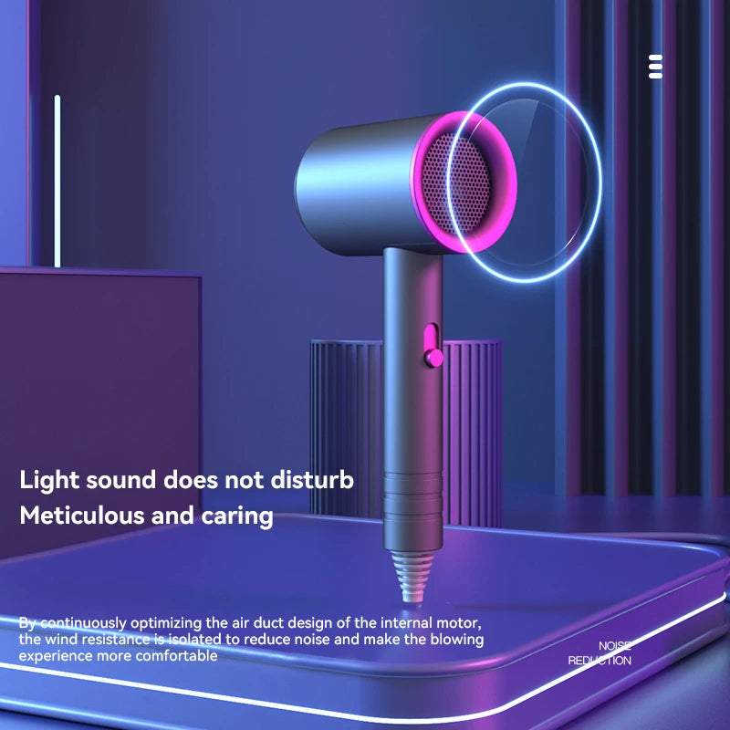 Sèche-cheveux domestique Xiaomi 24000W Sèche-cheveux à ions négatifs bleus haute puissance à séchage rapide sans blesser les racines des cheveux