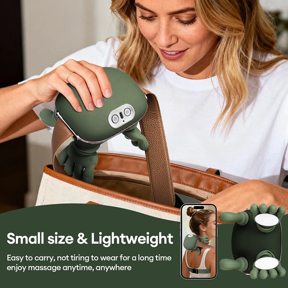 Masseur de cou, pour les épaules, coussin relaxant cervical, masseur shiatsu pour dos et cou, coussin de massage électrique, réglage à 3 vitesses avec chaleur