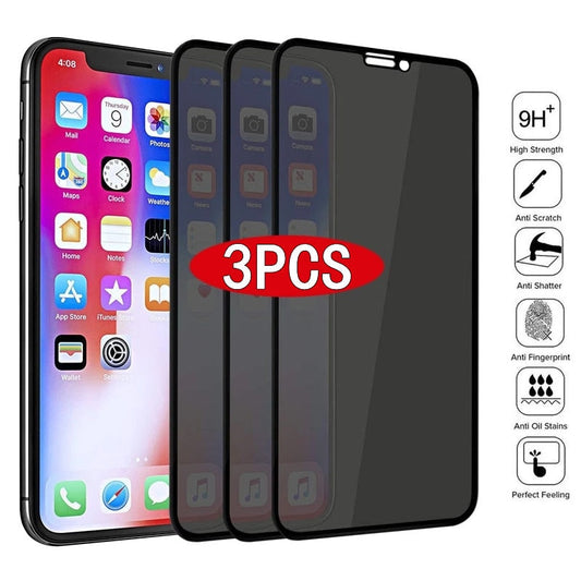 Meilleur verre trempé protecteur d'écran anti-espion de confidentialité complète  3 pièces pour IPhone 12, 12 Mini, 12 Pro, 12 Pro Max