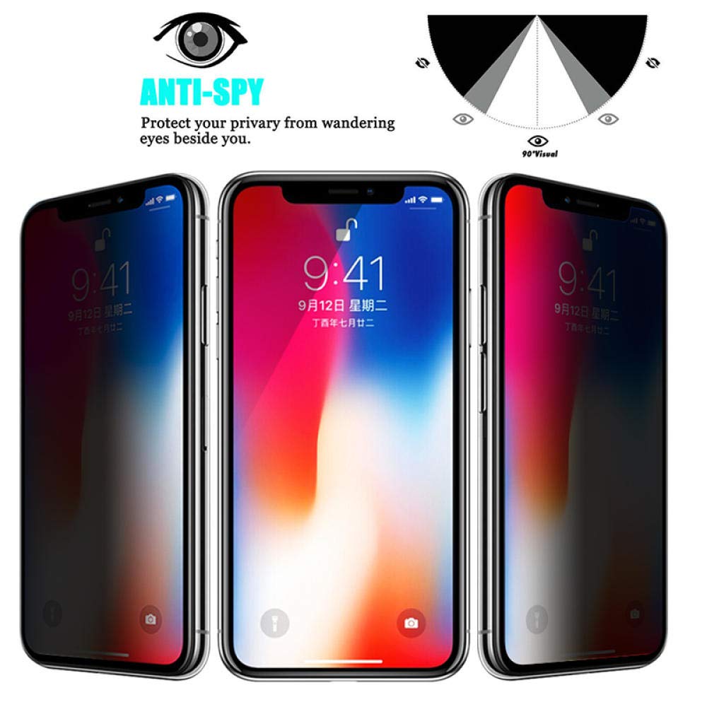 Meilleur verre trempé protecteur d'écran anti-espion de confidentialité complète  3 pièces pour IPhone 11, 11 Pro, 11 Pro Max