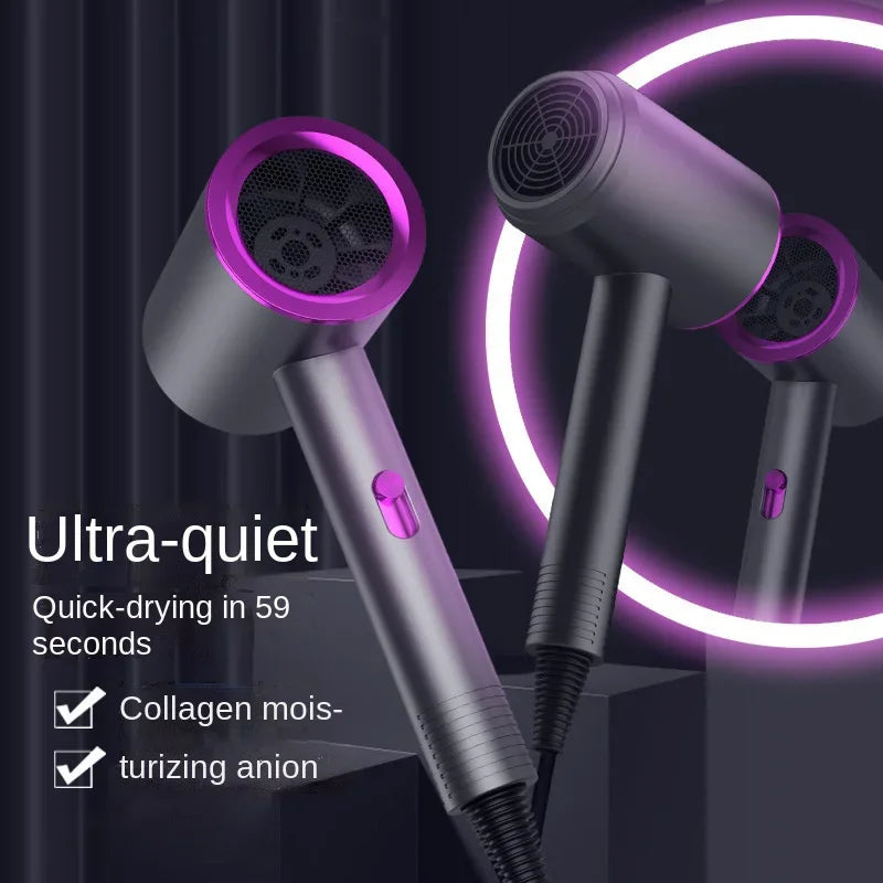 Sèche-cheveux domestique Xiaomi 24000W Sèche-cheveux à ions négatifs bleus haute puissance à séchage rapide sans blesser les racines des cheveux