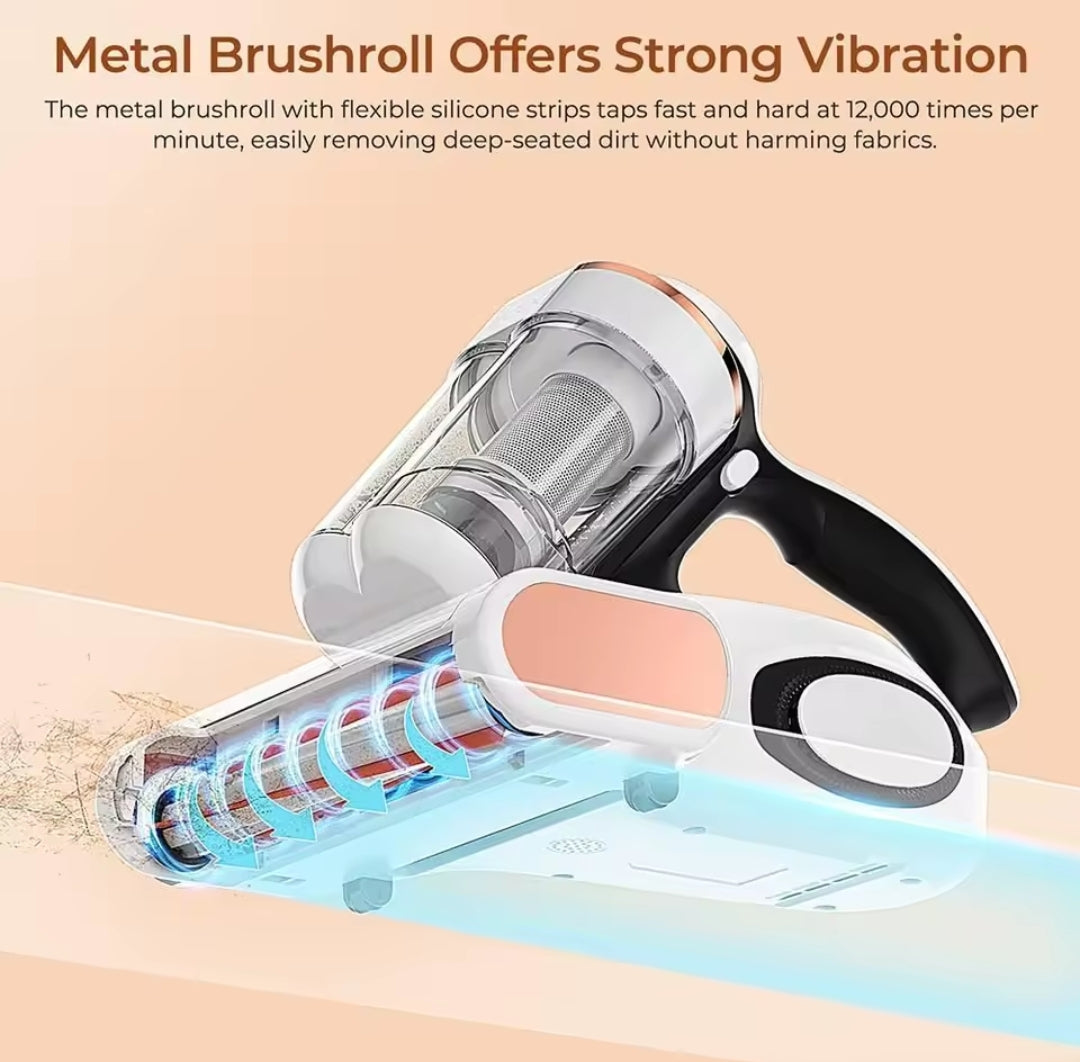 Aspirateur anti-acariens JIGOO J300, 500 W, intelligent, avec lumière UV, capteur d'acariens, affichage numérique intelligent, idéal pour les personnes allergiques, pour le nettoyage des matelas, lits et canapés.