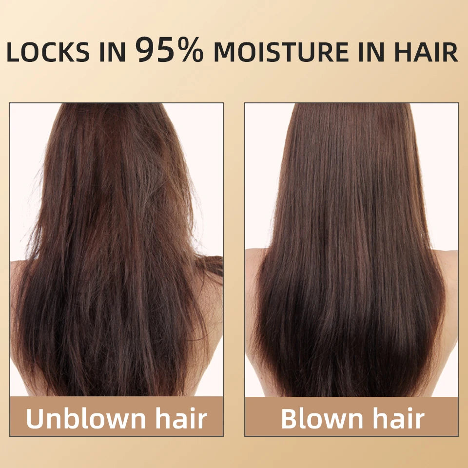 Sèche-cheveux ionique professionnel 2400 W, véritables sèche-cheveux ioniques, 3 températures, 2 vitesses, sèche-cheveux ionique avec concentrateur et diffuseur