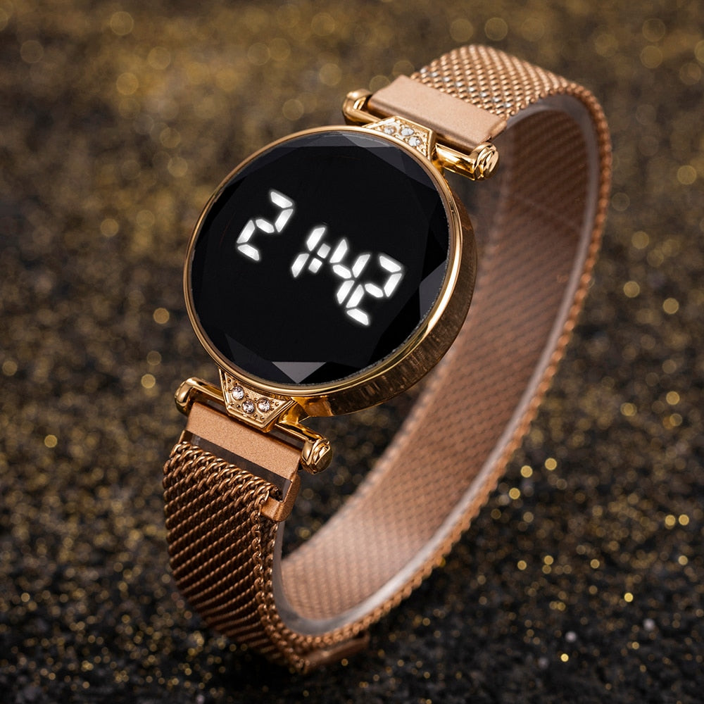 Montre électronique de luxe pour femme 4 Coloris disponibles