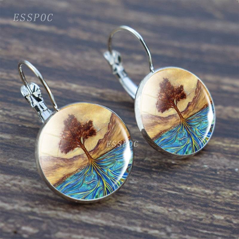 Boucles d'oreilles arbre de vie, 18 colories disponibles