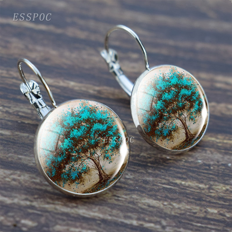 Boucles d'oreilles arbre de vie, 18 colories disponibles