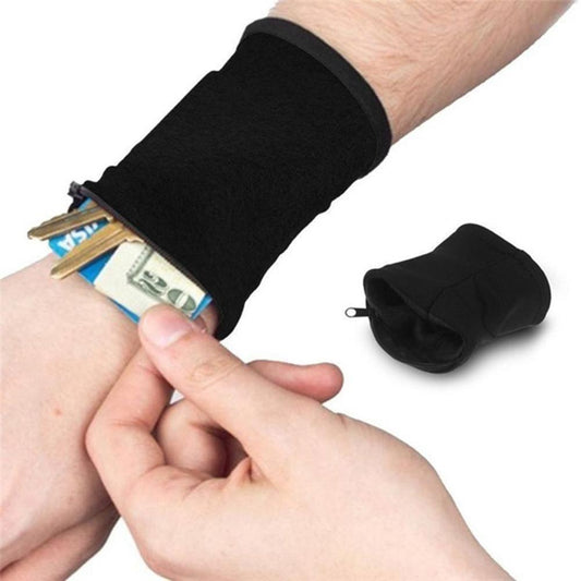 bracelet de poignet portefeuille multifonctionnels de stockage sûr, existe 5 coleurs