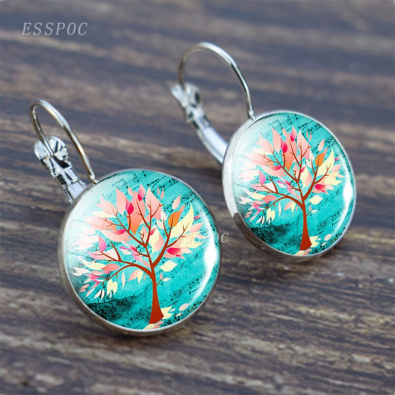 Boucles d'oreilles arbre de vie, 18 colories disponibles